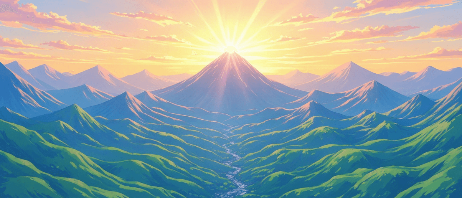 Anime mountain background