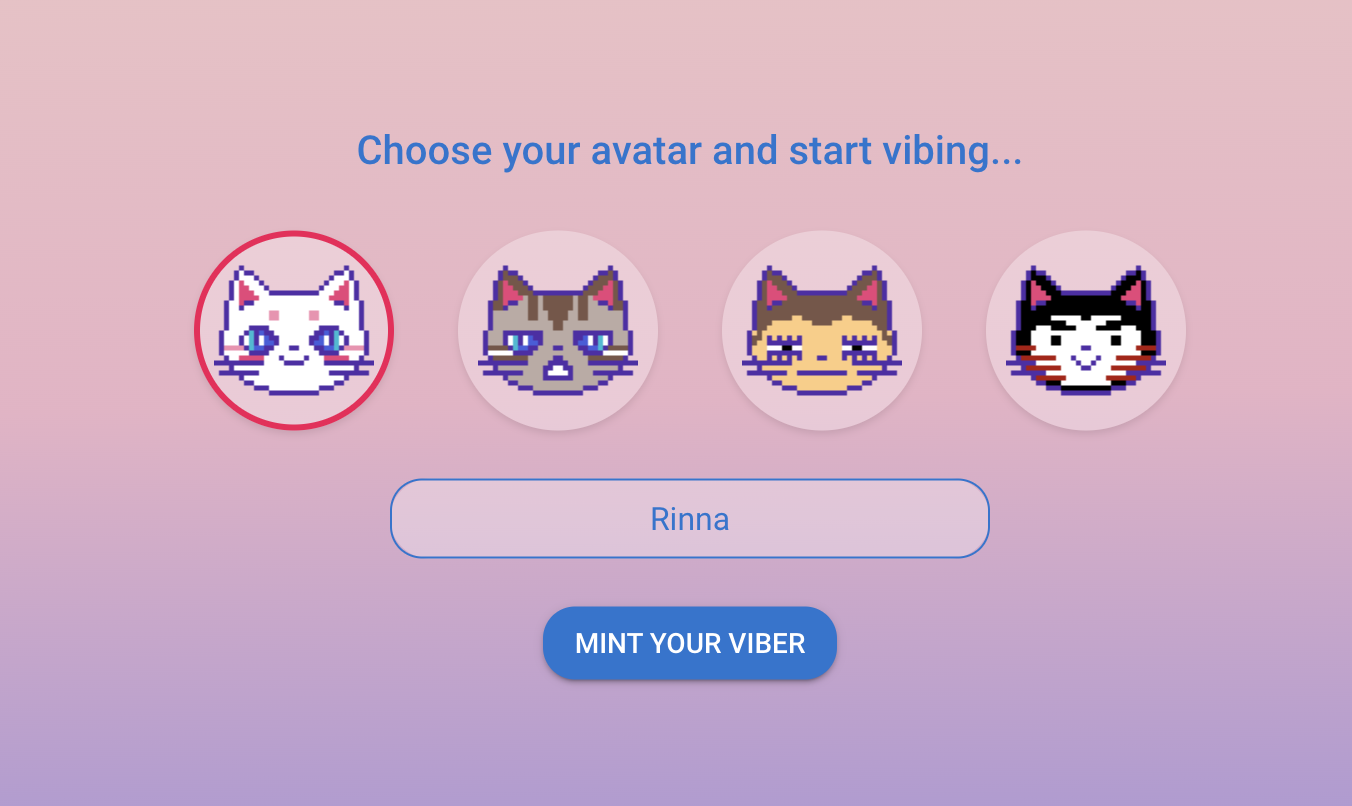 Vibe profile creation screen
